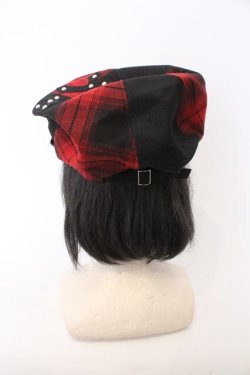 画像2: Grrr the Lipper / 二次元キャスケット〜刺〜  レッド×ブラック O-26-02-22-085-0-AC-IG-OS