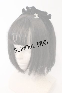 画像1: ALICE and the PIRATES / 別珍リボンカチューシャ  クロ O-26-02-22-087-PA-AC-IG-OS