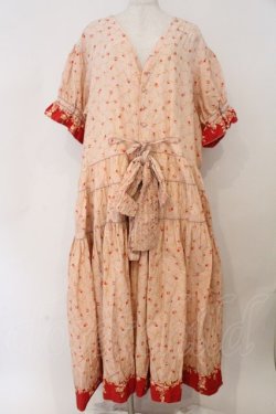 画像1: WONDERFUL WORLD / ローズ格子柄ワンピース【改造品】  ピンク O-26-02-23-001-LO-OP-IG-OS