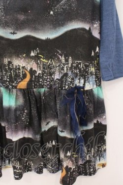 画像2: MILK / Aurora cityワンピース  オーロラ柄×ブルー O-26-02-23-023-ML-OP-OW-OS
