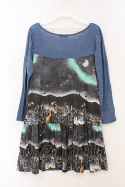 画像3: MILK / Aurora cityワンピース  オーロラ柄×ブルー O-26-02-23-023-ML-OP-OW-OS