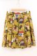 画像1: Jane Marple / Wolf and Seven kidsプリントのミニスカート M イエロー O-26-02-23-026-JM-OP-OW-OS (1)