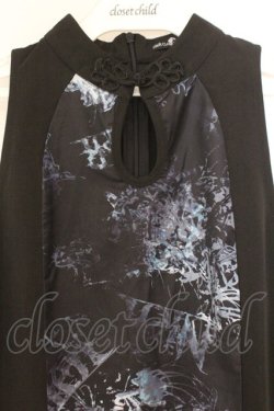 画像2: NieR Clothing / ノースリーブチャイナワンピース F ブラック O-26-02-23-031-PU-OP-YM-OS