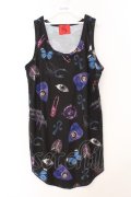 ALTER VENOMV / アイコン総柄タンクトップ  ブラック O-26-02-23-039-PU-TO-YM-OS