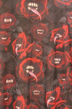 画像2: KILL STAR / 総柄メッシュトップス L ブラックｘレッド O-26-02-23-044-SL-TO-YM-OS