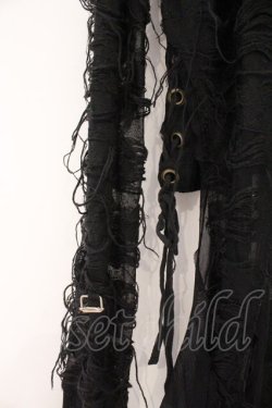 画像4: DARK RED  RUM / オパールダメージショートカーディガン  ブラック O-26-02-23-045-HN-TO-OW-OS