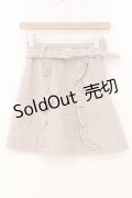 Honey Cinnamon / 起毛チェックビジューバックルスカート F ベージュ O-26-02-23-048-LO-SK-OW-OS