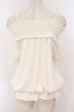 画像4: Lizmelo / レース切り替えオフショルプルオーバー M シロ O-26-02-23-053-LO-TO-OW-OS