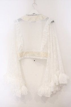 画像4: Qutie Frash / 蜘蛛メッシュショートカーディガン  ホワイト O-26-02-23-073-QU-TO-OW-OS