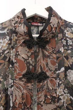 画像2: Qutie Frash / チャイナ着物ロングカーデ  ブラウン O-26-02-23-074-QU-JA-OW-OS