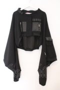 Qutie Frash / ミリタリー着物ブルゾン  ブラック O-26-02-23-075-QU-JA-OW-OS