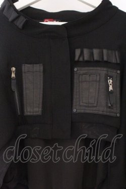 画像2: Qutie Frash / ミリタリー着物ブルゾン  ブラック O-26-02-23-075-QU-JA-OW-OS