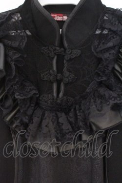 画像2: Qutie Frash / チャイナパフカットソー  ブラック O-26-02-23-076-QU-TO-OW-OS