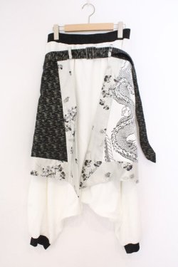 画像1: Qutie Frash / ラップ付きサルエルパンツ  ホワイト O-26-02-23-082-QU-PA-OW-OS