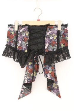 画像1: Qutie Frash / 2025プレミアムセット【華龍】リボンコルセット  ブラック O-26-02-23-084-QU-TO-OW-OS