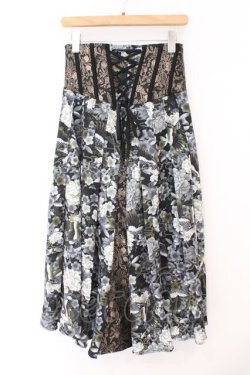 画像1: Qutie Frash / リボン袴コルセット  ブラック O-26-02-23-085-QU-SK-OW-OS