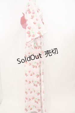 画像5: Angelic Pretty / いちごミルフィーユ浴衣  ピンク O-26-02-23-006-AP-OP-OW-OS