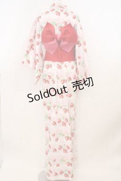 画像6: Angelic Pretty / いちごミルフィーユ浴衣  ピンク O-26-02-23-006-AP-OP-OW-OS