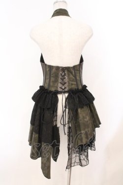 画像5: Qutie Frash / ホルターコルセットベスト  カーキ×カモフラージュ O-26-02-23-009-QU-JA-OW-OS