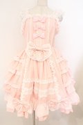 AND ROMEO / 豪華絢爛ジャンパースカート  ピンク O-26-02-23-010-LO-OP-OW-OS