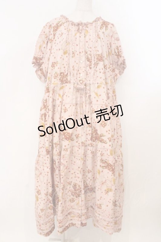 画像1: PINK HOUSE / ギンガムうさぎプリントワンピース【お直しあり】  ピンク O-26-02-23-002-LO-OP-IG-OS (1)