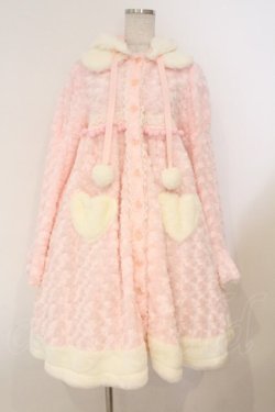 画像1: BABY,THE STARS SHINE BRIGHT / プードルファーのうさみみワンピースコート(2008)  ピンク×シロ O-26-02-23-015-BA-CO-IG-OS