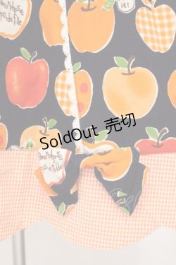 画像3: metamorphose / りんごスカラップ切替ジャンパースカート  ネイビー×オレンジ O-26-02-23-016-ME-OP-IG-OS