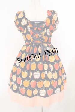 画像5: metamorphose / りんごスカラップ切替ジャンパースカート  ネイビー×オレンジ O-26-02-23-016-ME-OP-IG-OS