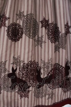 画像3: Jane Marple / ウィンターラビットワンピース M ブラウン×ボルドー O-26-02-23-017-JM-OP-OW-OS