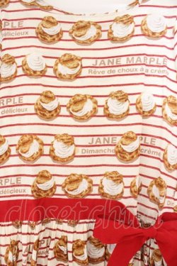 画像2: Jane Marple / Choux a la cremeのワンピース M アイボリー×ワイン O-26-02-23-018-JM-OP-OW-OS