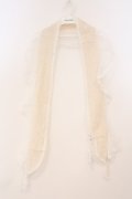 axes femme / レース×ドットチュールストール  アイボリー O-26-02-24-031-AX-ZA-IG-OS