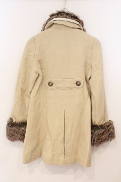 画像3: axes femme / ファー付きロービングコート M アイボリー O-26-02-24-037-AX-CO-IG-OS