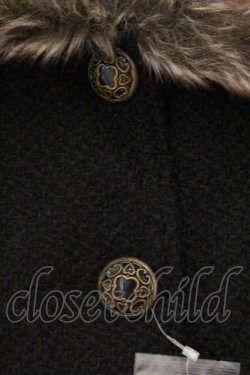 画像2: axes femme / ファー付きロービングコート M クロ O-26-02-24-038-AX-CO-IG-OS