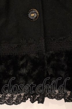 画像2: axes femme / ビッグカラーショートコート  ブラック O-26-02-24-044-AX-CO-IG-OS