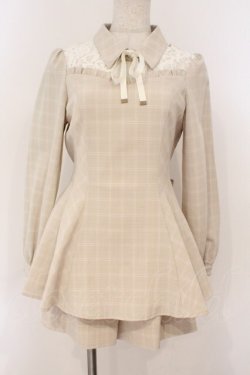 画像1: Secret Honey / カットデコルテワンピース＆ペチパンセット 2 アイボリー×シロ O-26-02-24-049-CA-OP-IG-OS