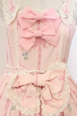 画像2: BABY,THE STARS SHINE BRIGHT / なかよしくみゃちゃんソフィージャンパースカート  ストロベリームース O-26-02-24-054-BA-OP-OW-OS