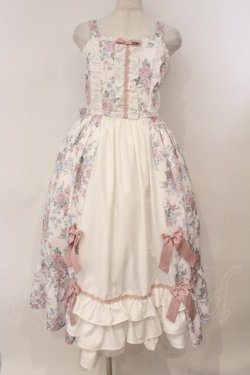 画像1: Chalmiere / クラシカルローズ柄ジャンパースカート  ピンク O-26-02-24-058-0-OP-IG-OS