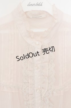 画像2: axes femme / ボウタイ付フィルムドビーブラウス L ピンク O-26-02-24-1026-AX-BL-IG-OS