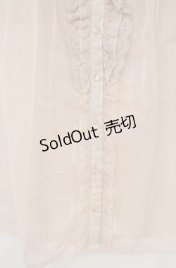 画像3: axes femme / ボウタイ付フィルムドビーブラウス L ピンク O-26-02-24-1026-AX-BL-IG-OS