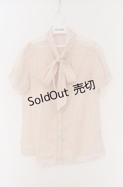 画像5: axes femme / ボウタイ付フィルムドビーブラウス L ピンク O-26-02-24-1026-AX-BL-IG-OS