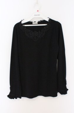 画像1: axes femme / モチーフレースインナー F クロ O-26-02-24-1027-AX-TO-IG-OS