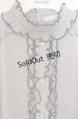 画像2: axes femme / ブラウス風プルオーバー M グレー O-26-02-24-1029-AX-TO-IG-OS