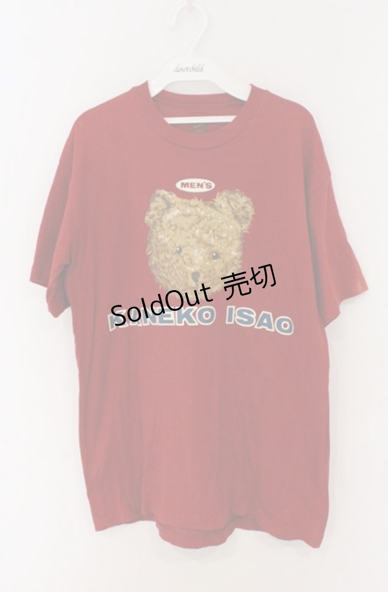 画像1: MEN'S KANEKO ISAO / テディプリントTシャツ  アカ O-26-02-24-1031-EL-TS-IG-OS (1)