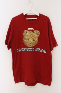 画像1: MEN'S KANEKO ISAO / テディプリントTシャツ  アカ O-26-02-24-1031-EL-TS-IG-OS