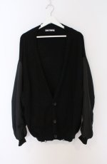 画像1: Candy Stripper / 秋元梢コラボ MA-1 SLEEVE KNIT CARDIGAN カーディガン 2 ブラック O-26-02-24-1042-PU-TO-YM-ZT284 (1)