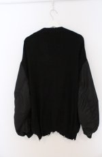 画像4: Candy Stripper / 秋元梢コラボ MA-1 SLEEVE KNIT CARDIGAN カーディガン 2 ブラック O-26-02-24-1042-PU-TO-YM-ZT284 (4)
