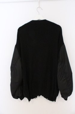 画像4: Candy Stripper / 秋元梢コラボ MA-1 SLEEVE KNIT CARDIGAN カーディガン 2 ブラック O-26-02-24-1042-PU-TO-YM-OS