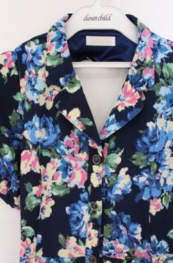 画像2: LIZ LISA / 花柄ストレッチシャツワンピース 0 アオ O-26-02-24-1043-LO-OP-YM-OS