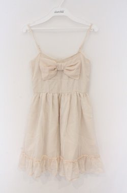 画像1: LIZ LISA / BIGリボンシフォンキャミワンピース 0 ピンク寄りアイボリー O-26-02-24-1005-LO-OP-OW-OS