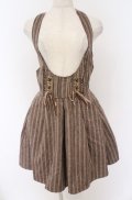 LIZ LISA / ウールストライプサスペンダースカート 0 ブラウン O-26-02-24-1050-LO-SK-YM-OS